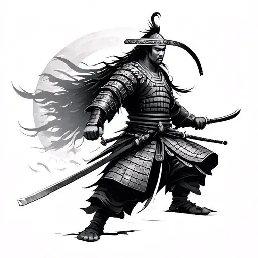 Samurai Warrior Wielding