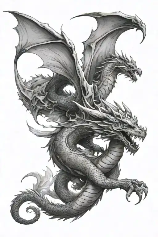 Fantasy Sky With Dragon