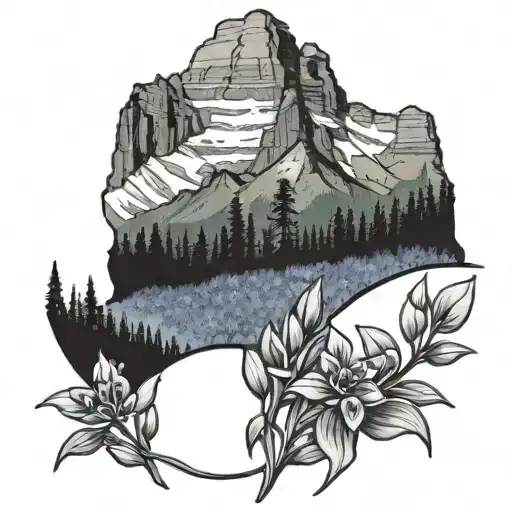 Colorado Mountains With Blue Bonnets Incorporated