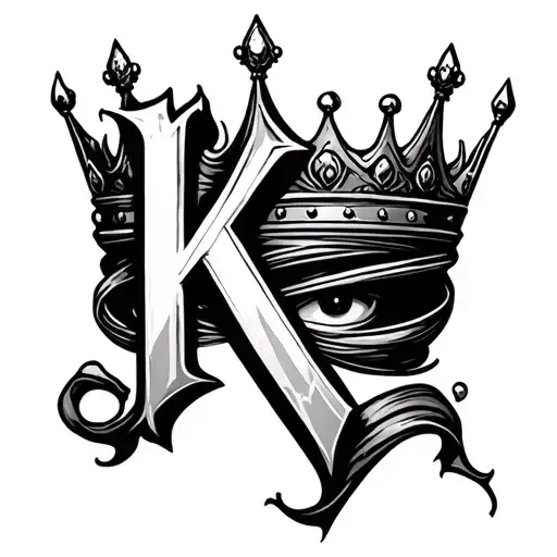 K With Crown On Top