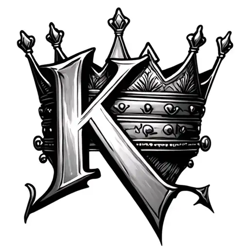 K With Crown On Top