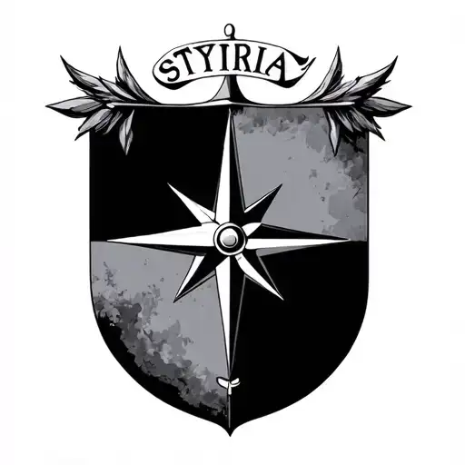 Styria Coat Of Arms And A Compass