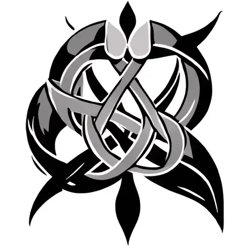 Chi-rho Symbol Celtic Knotwork Intertwined