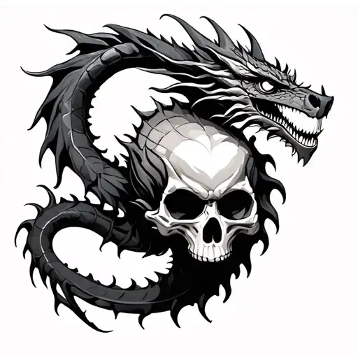 Dragon And Skull