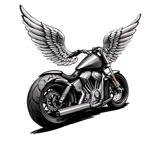 Motorcycle With Wings