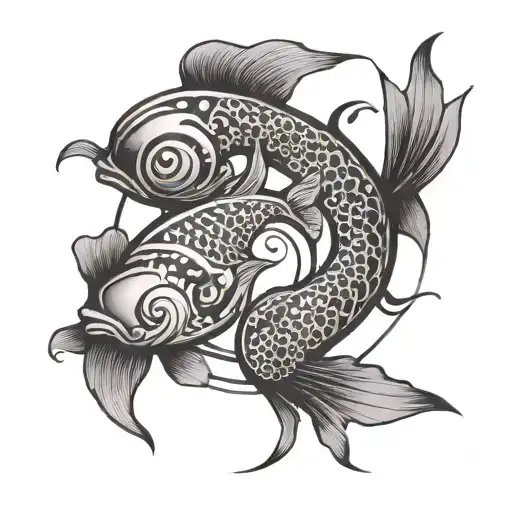 Pisces Symbol And Fish Yin Yang