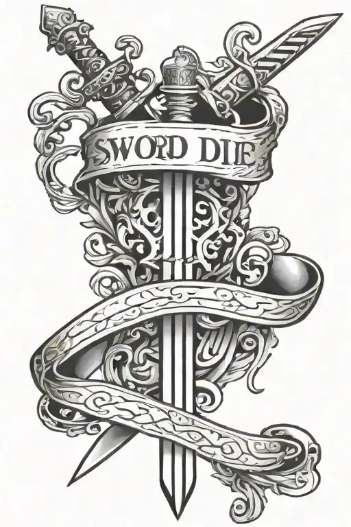 Sword With Pride Inscription On It And Ego Written On It's Hilt Evrything Written In English