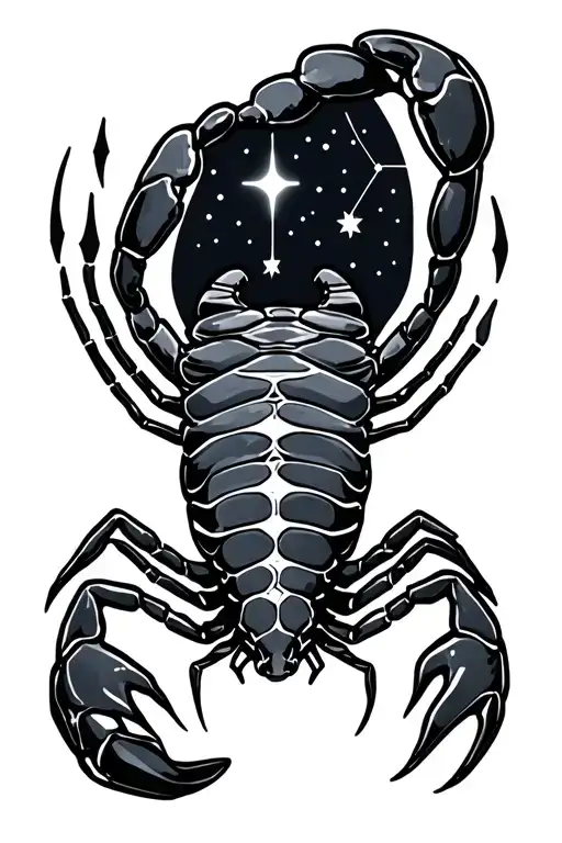Scorpion And Star Constellation
