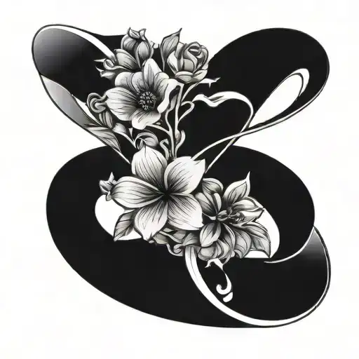 Infinity Symbol With Flowers