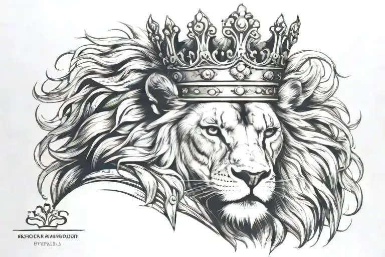 Lion Wearing A Crown