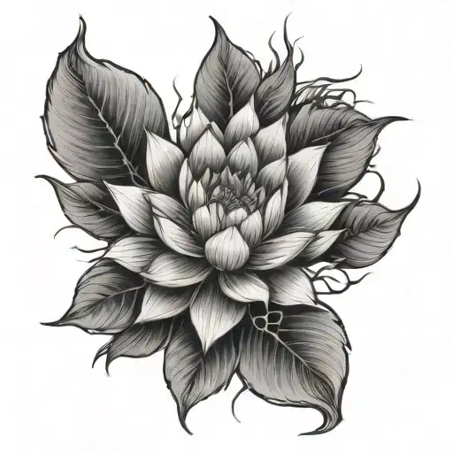 Thorns And Lotus Flower