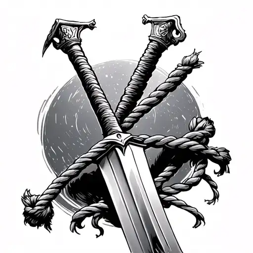 Damocles Sword Hanging On The Rope