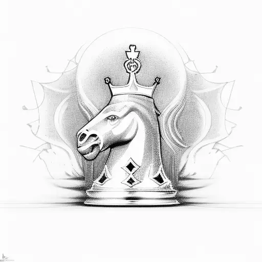 King Chess Piece With Word Vawzen
