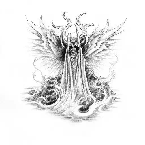 Lucifer Witch Clouds And A Gate To Hell