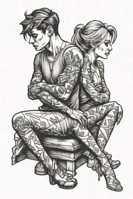 Couple With Love Sitting