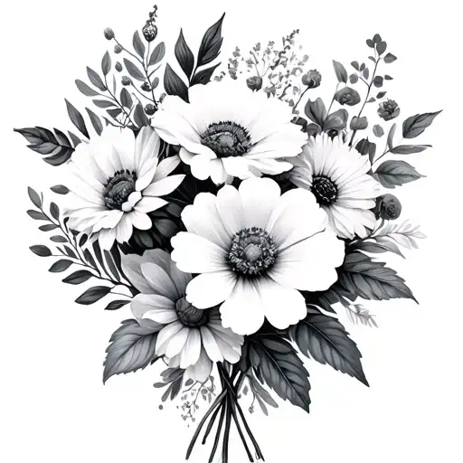 Birth Flower Bouquet March December June July August