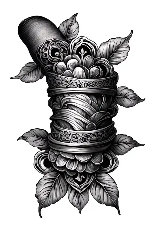 Victorian Style Wrist Bracelet Tattoo Design