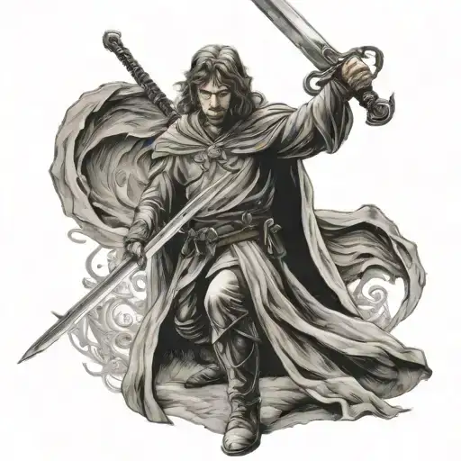 Lord Of The Rings Sword And Lightsaber Duel