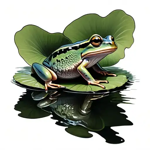 Frog On Lily Pad