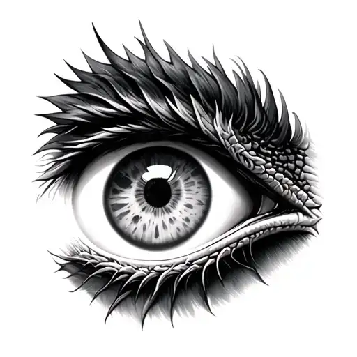 Dragon Eye Close Up With Spectacular