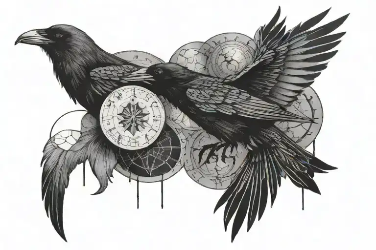 Raven And Moon Phases