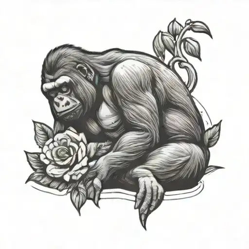 Koko The Gorilla Repenting In Prayer