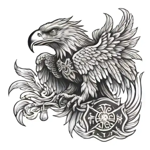 Firefighter With Mexican Eagle