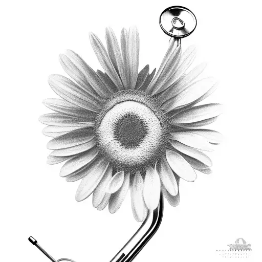 A Stethoscope Wrapped Around A Daisy Stem