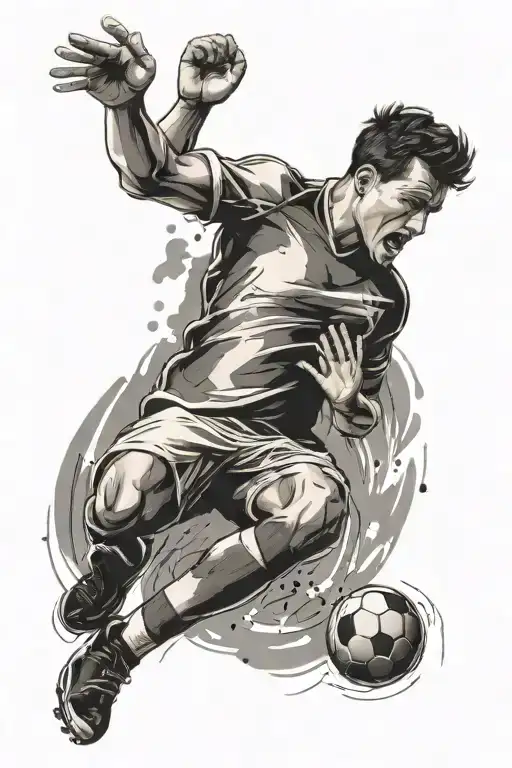 Football Player Kicking