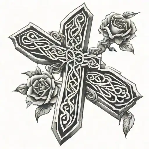 Celtic Crucifix Rose