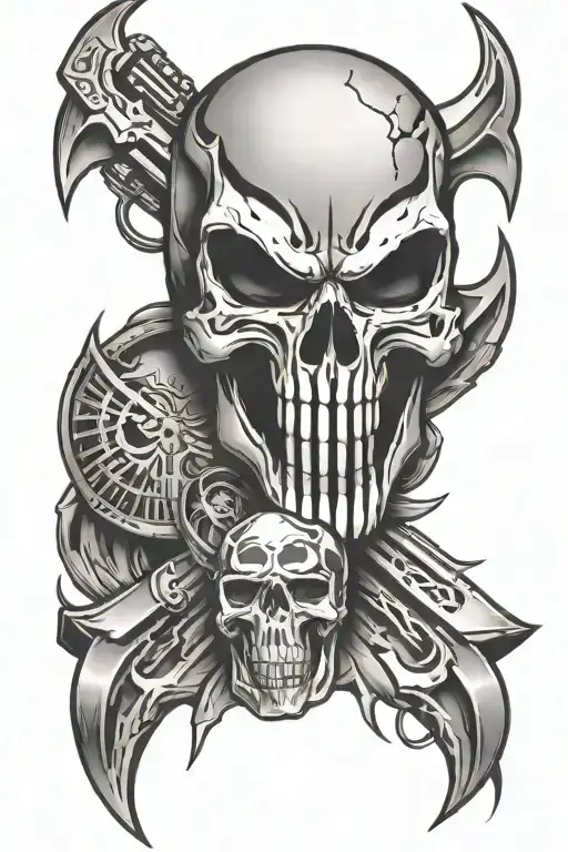 Punisher Skull With Spartan