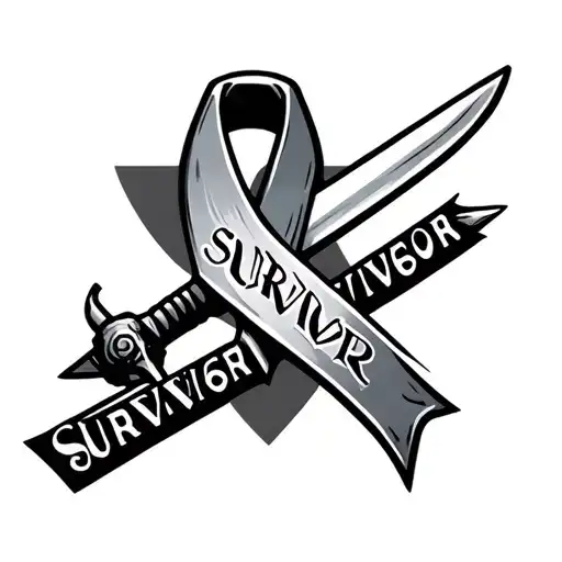 Sword Stabbing The Word Survivor Ribbon