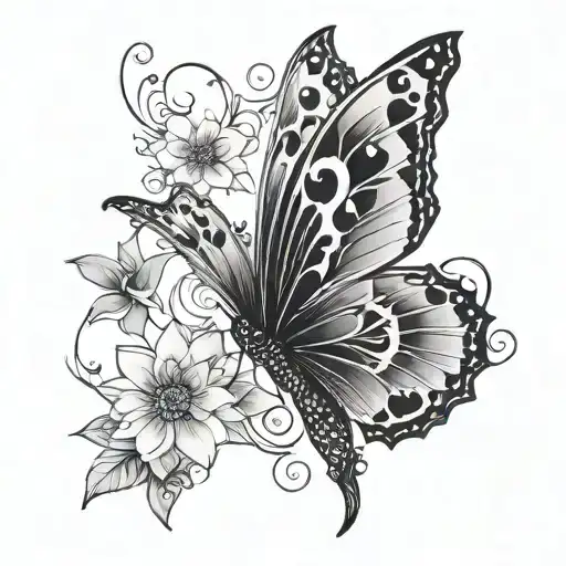 Semicolon Butterfly Lotus Flower