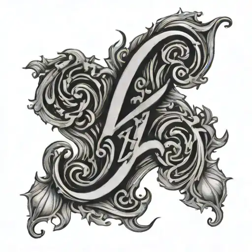 A Dark And Gothic Stile Whith The Number 224 Incorporated Into The Design