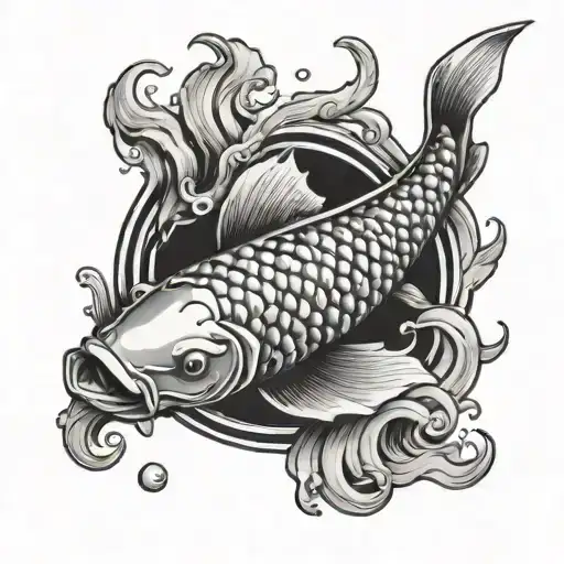 Koi Fish Jumping