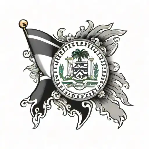 Belize Flag With 501 And East Indian Features Half Sleeve