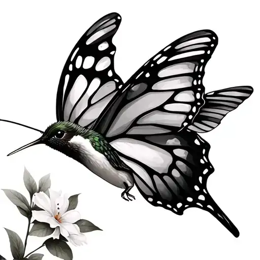 Butterfly And Hummingbird