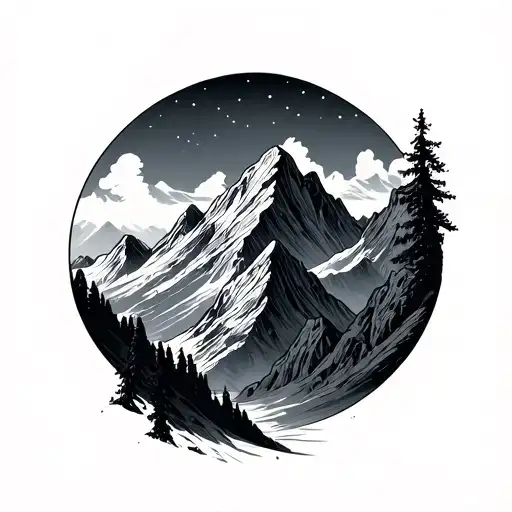 3 Mountains In Circle