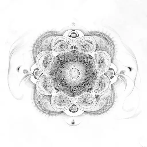 A Celestial Flower Garden With Swirling Trance Music Patterns