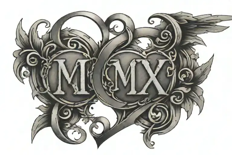 3-29-25 In Roman Numerals With Cmm And A Heart Under It