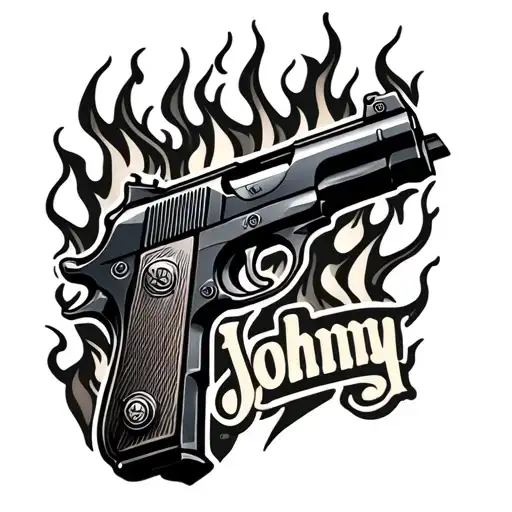 Gun Flames And A Name Johnny