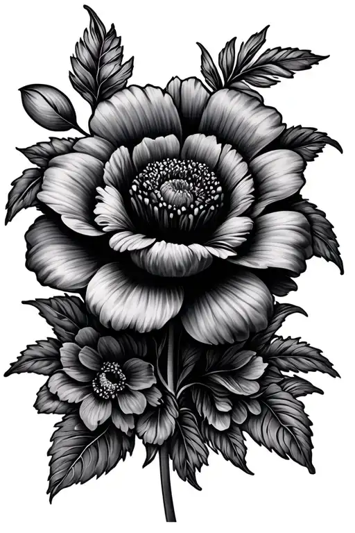 May And July Birth Flower Intertwined