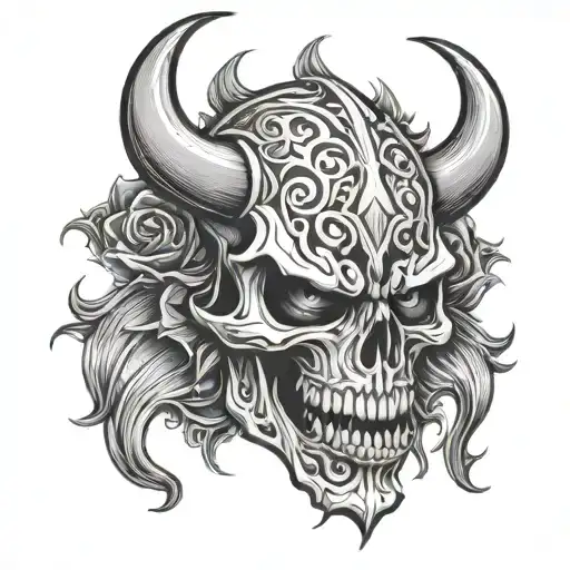 Chicano Devil Skull Self-made