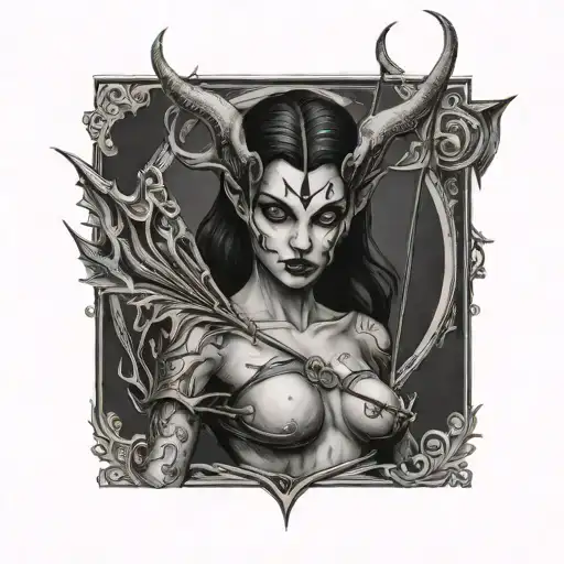 Succubus Pierced By An Arrow