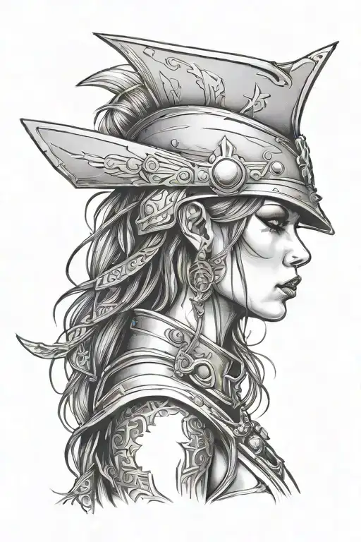 Warrior Gangster Girl Side Profile