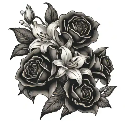 Rose Carnation Lily Of The Valley Narcissus Flower Bouquet