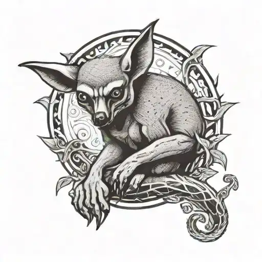 Bat With Lemur And Angry Kangaroo