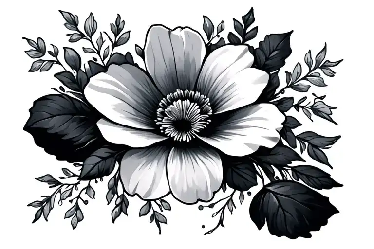 Bracelet Tattoo Flowers Wrapped