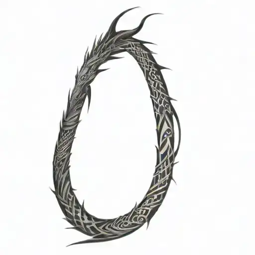 Multi Headed Dragon Above 3 Horsemen Symbol