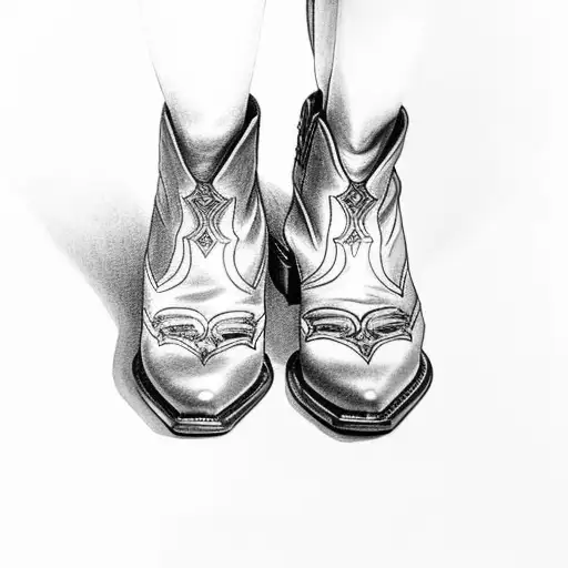 An Alluring Woman With A Cowboy Hat And Cowboy Boots In A Seductive Pose